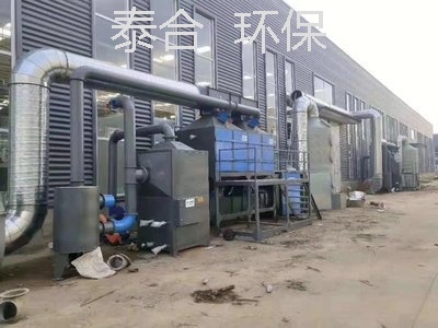 天津2万风量催化燃烧+喷淋塔